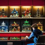 닌자고 관련 상품 온라인 구매법 - **Prompt:** "A meticulously organized and well-lit collector's room, dedicated to the LEGO Ninjago u...